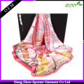 16FZSK07 satin 100% silk scarf custom digital print